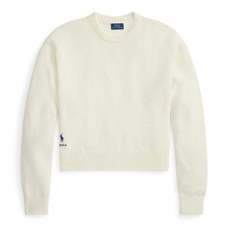 Polo Ralph Lauren Wool Blend Cropped Crewneck Sweater image number 2